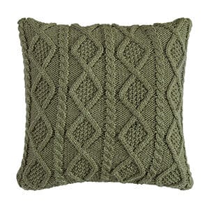 Sage Cable Knit Pillow