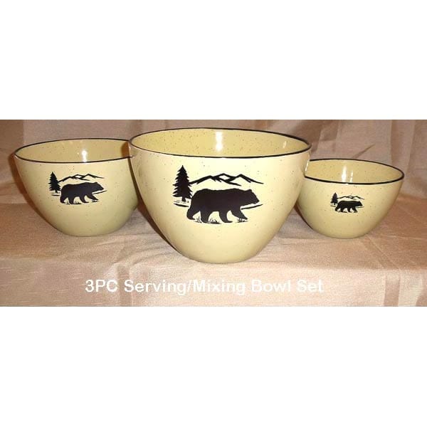 Bear Mountain 3PC Serving/Mixing Bowl Set