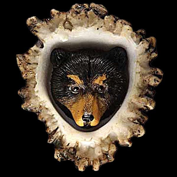 Black Bear Antler Burr Cabinet Knob