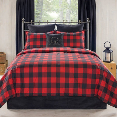 Black Bear Plaid Quilt Set