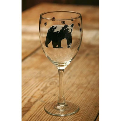 Black Bear Wine Goblet Set