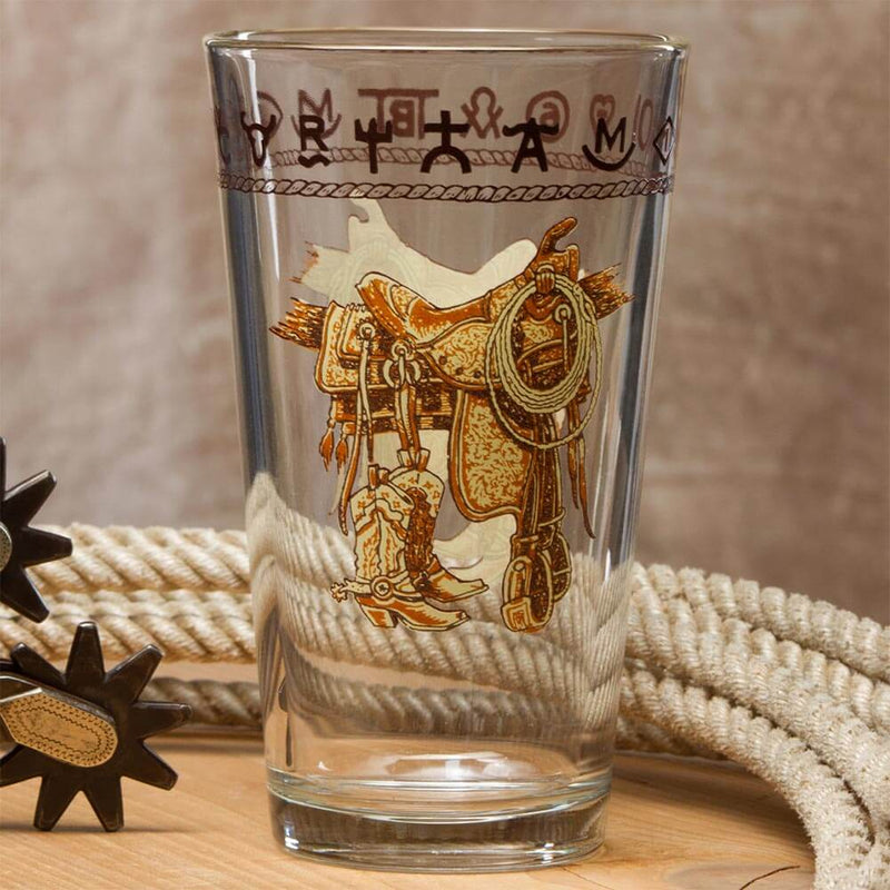 Boots and Saddle Beverage Glass