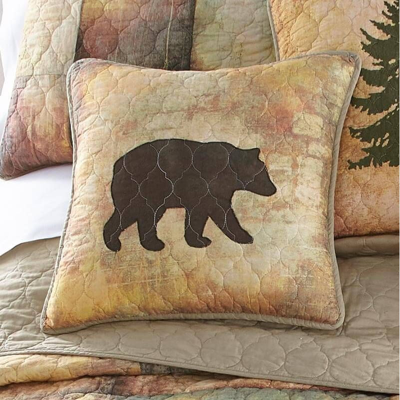 Cabin Country Bear Pillow