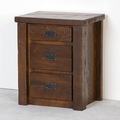 Caldwell Brook Barnwood 3 Drawer Nightstand