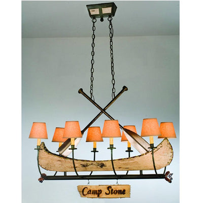 Canoe Chandelier With Customized Sign