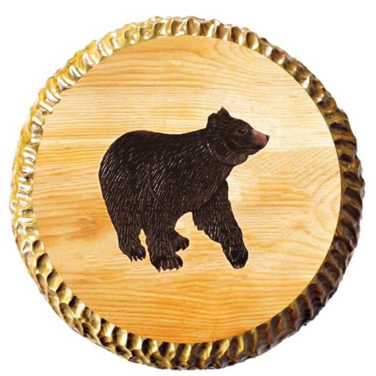 Carved Wood Bear Barstool | Cabin Place – The Cabin Place
