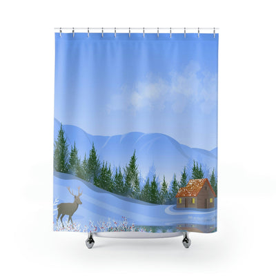 Cabin Blues Shower Curtain