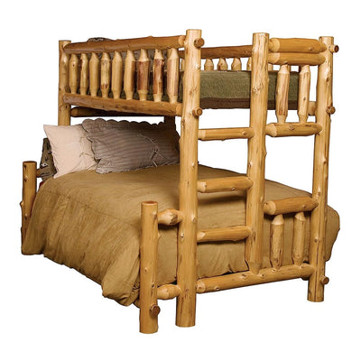 Cedar Log Double/Single Bunk Bed