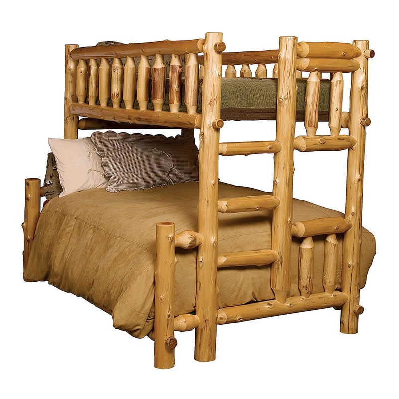 Cedar Log Queen/Single Bunk Bed