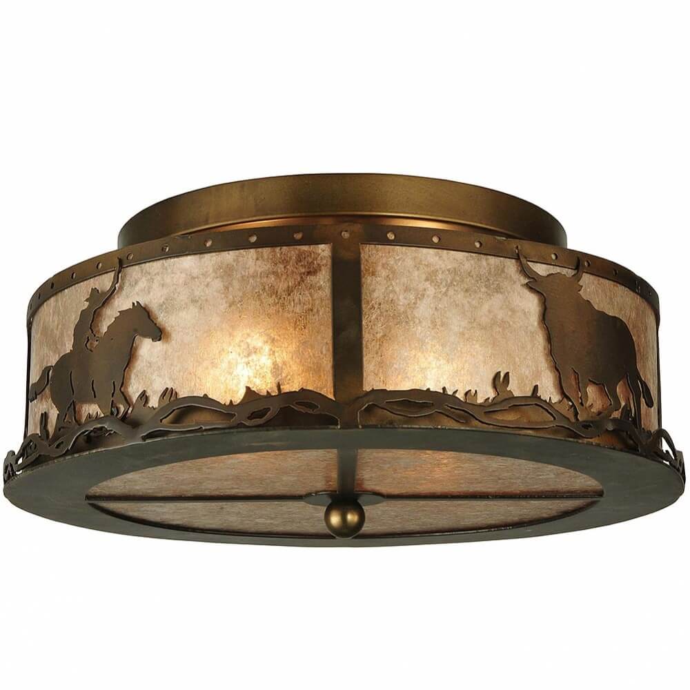 HENRI　スタジオ 　カーボーイ Cowboys & Steers Ceiling Light Fixture | Cabin Place – The Cabin Place