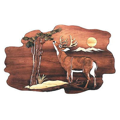 Deer at Dusk Wood Wall Art