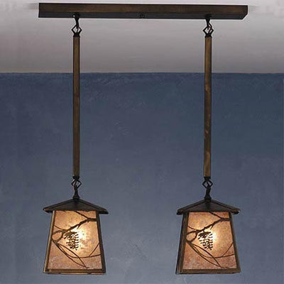 Double Pine Cone Lantern Pendant