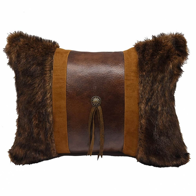 Durango Leather & Fur Concho Pillow