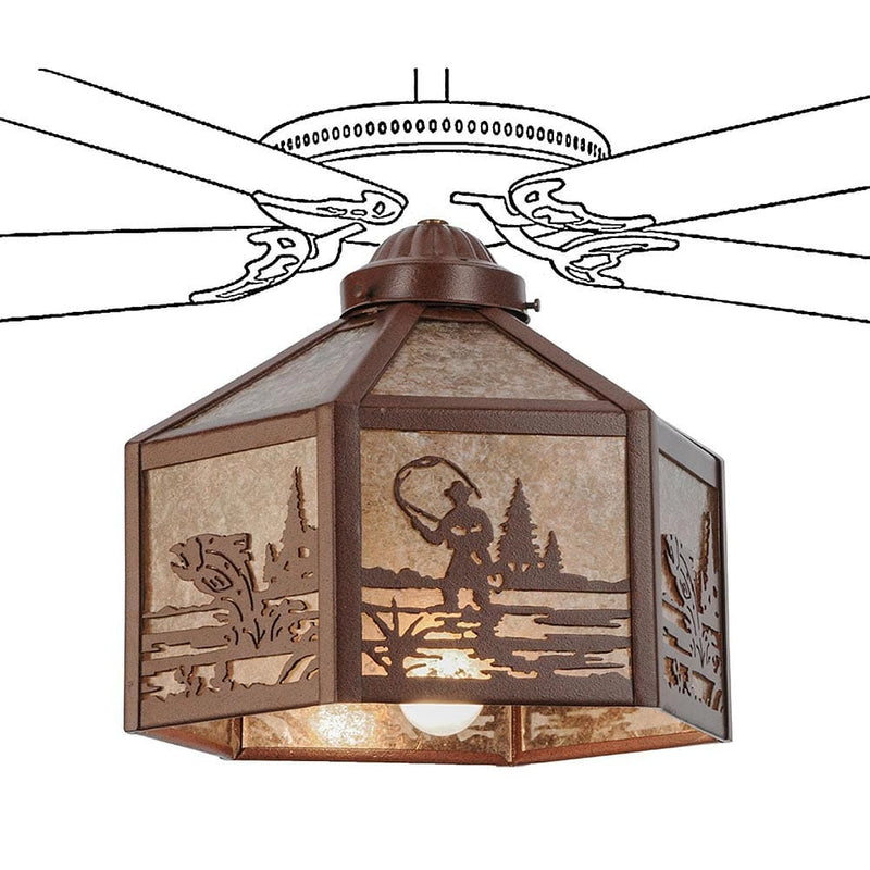 Fly Fishing Ceiling Fan Light Fixture