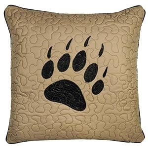 Forest Trail Bear Paw Pillow