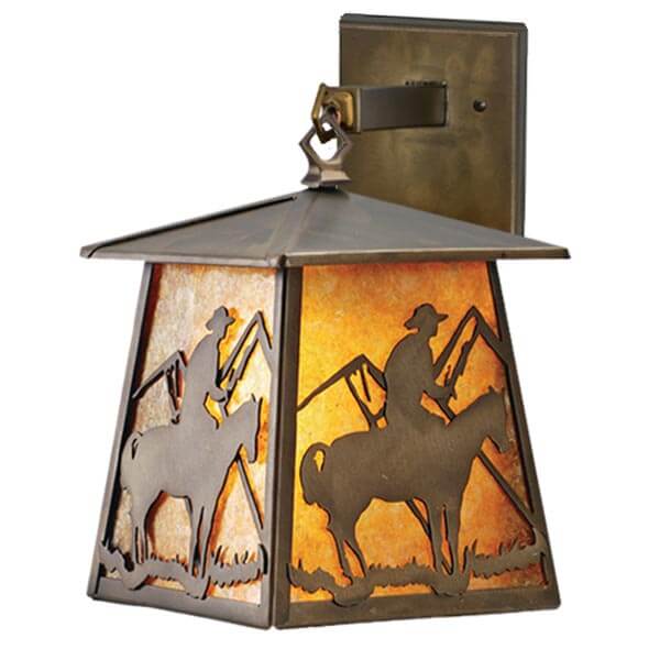 Frontier Cowboy Hanging Wall Sconce