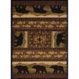 Grass Creek Mountain Bears Rustic Area Rug