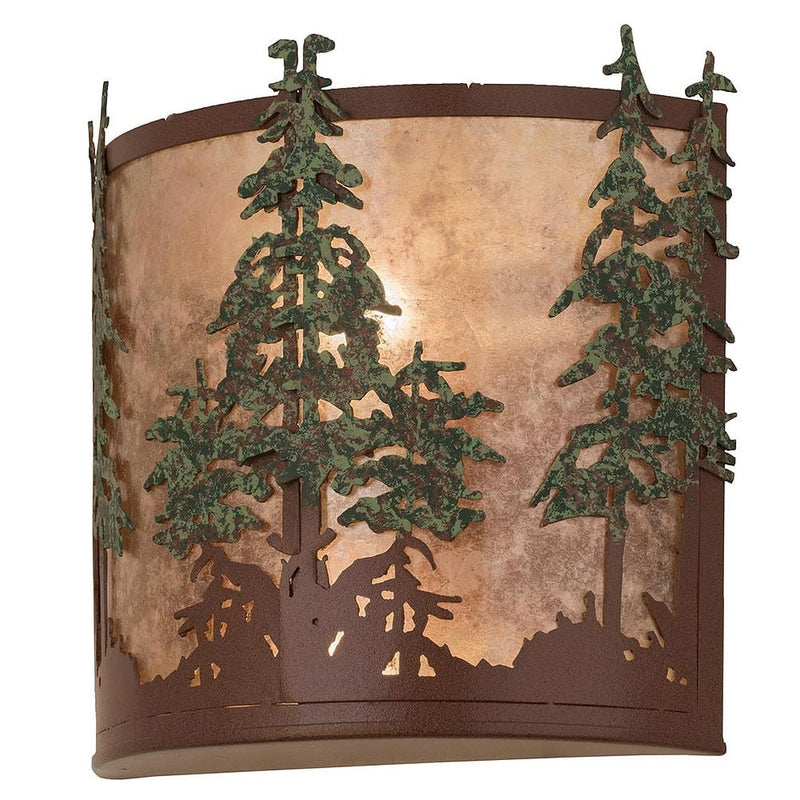 Green Tamarack Forest Wall Sconce