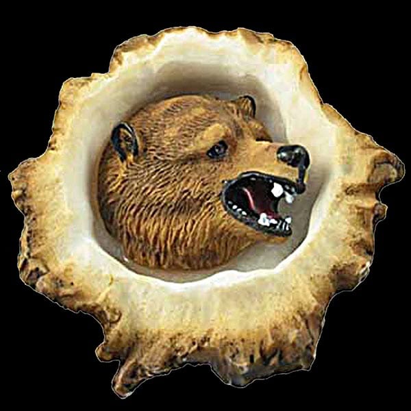 Grizzly Bear Antler Burr Cabinet Knob