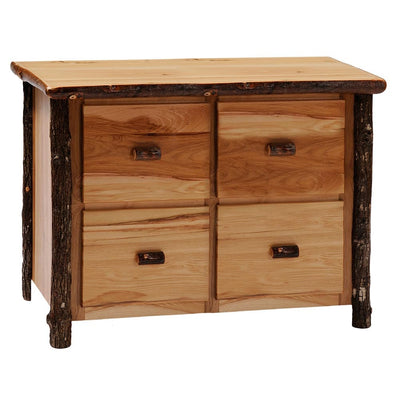Hickory 4 Drawer File Cabinet