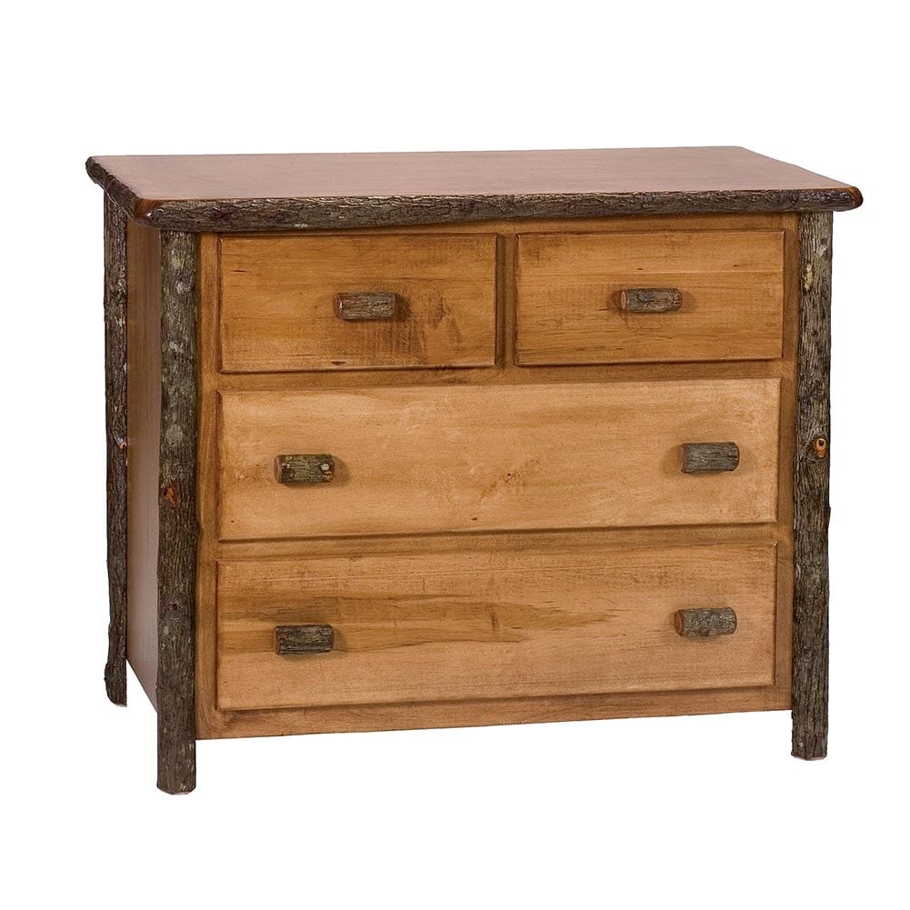 Hickory 4 Drawer LOW-BOY Chest | Cabin Place – The Cabin Place