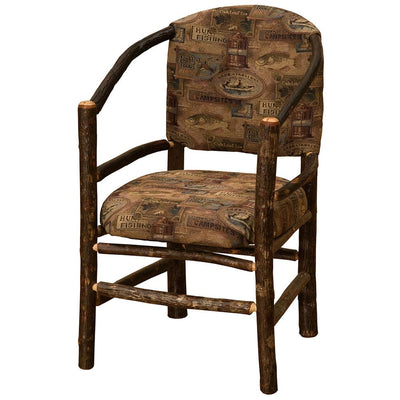 Hickory Hoop Chair with Upholstered Seat