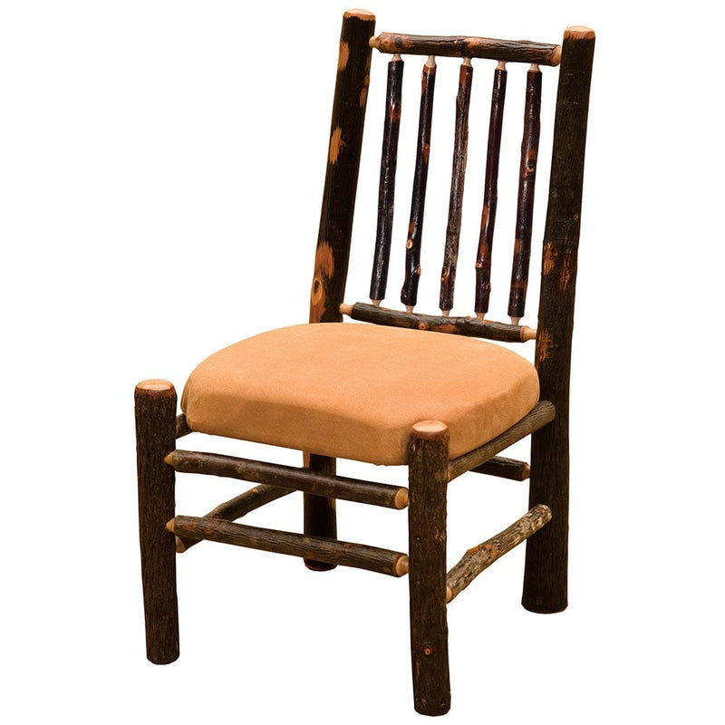 Hickory Spoke Back Side Chair with Fabric