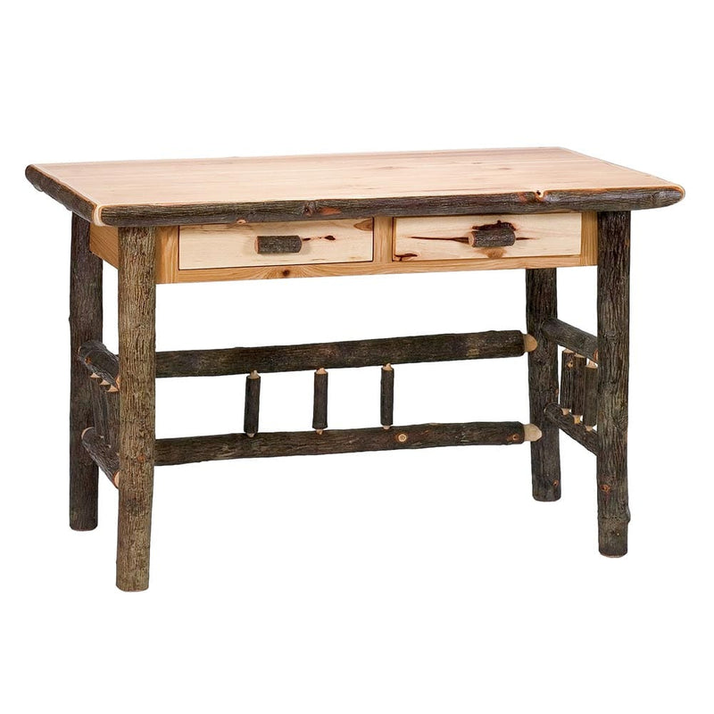 Hickory Writing Desk with 2 Drawers