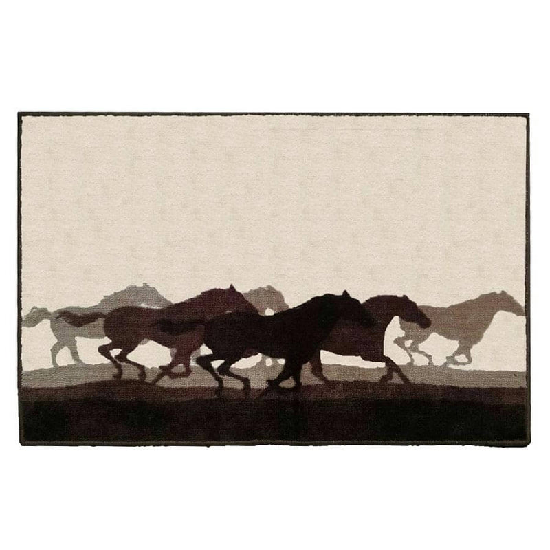 Horse Shadows Bath Mat