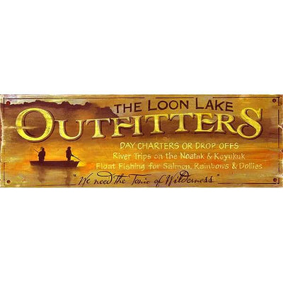 Loon Lake Outfitters Customizable Vintage Sign