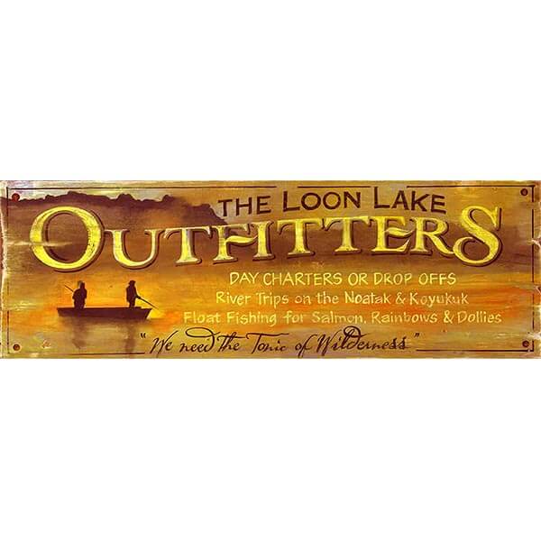 Loon Lake Outfitters Customizable Vintage Sign