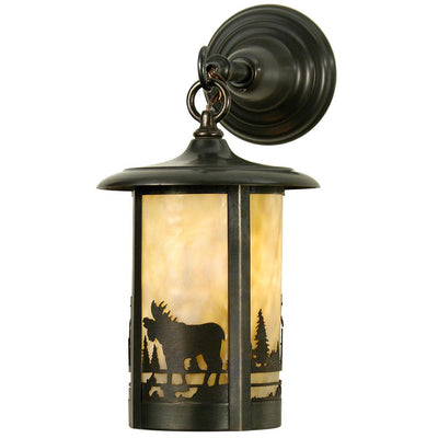 Moose In The Woods Wall Lantern