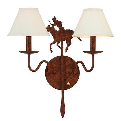 Native Rider Double Wall Sconce