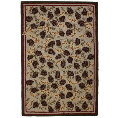 Northwood's Cones Hooked Wool Rug