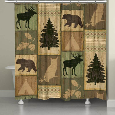 Patchwork Outdoors Shower Curtain