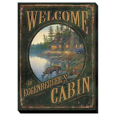 Personalized Welcome to the Cabin Canvas Art
