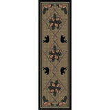 Pinecone Bear Lodge 8' Round Area Rug