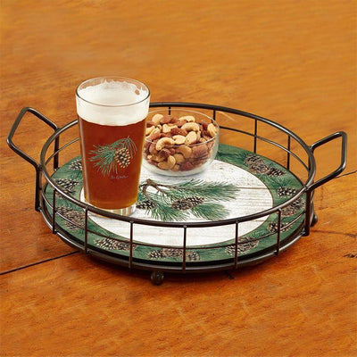 Pinecone Branches Serving Tray