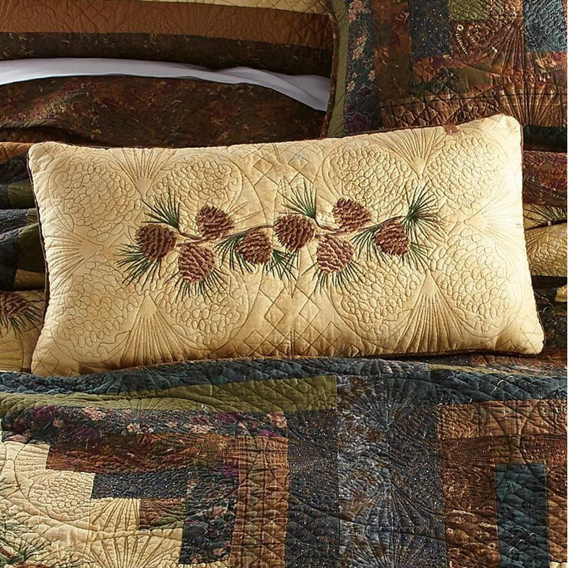 Pinecone Rectangular Quilted Pillow