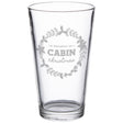 Cabin Christmas 16 oz. Etched Beverage Glass Sets