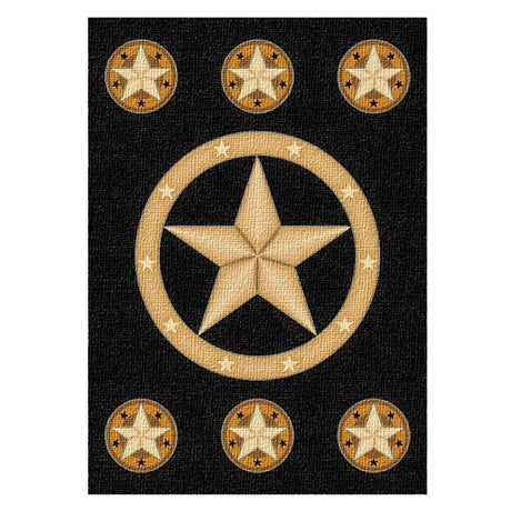 San Angelo Star Black Western Rug
