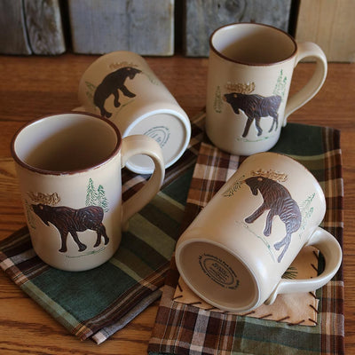 Sgraffito Moose Mug Set