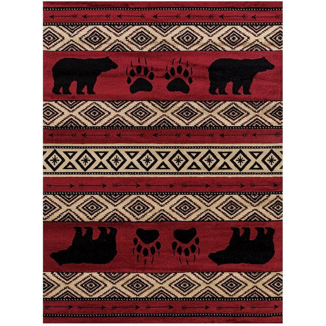 Sedona Red Bear Area Rug