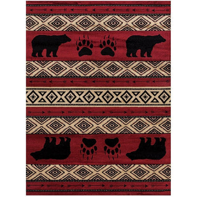 Sedona Red Bear Area Rug