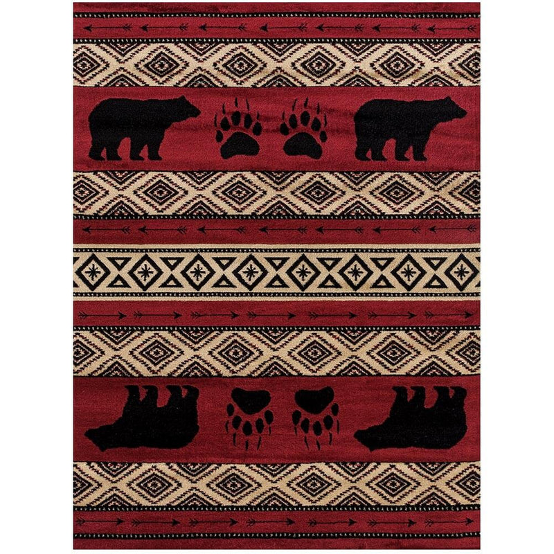 Sedona Red Bear Area Rug
