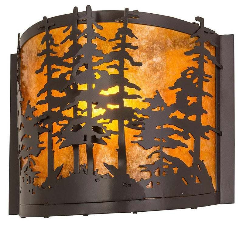 Sunrise Pine Forest Wall Sconce
