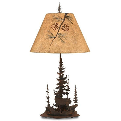 Tall Timbers Deer Metal Art Table Lamp