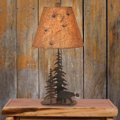 Timbers Bear Metal Art Table Lamp