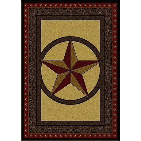 Tooled Leather Star Rug