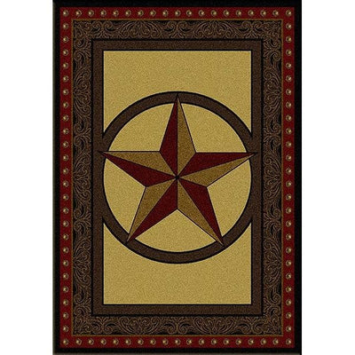 Tooled Leather Star Rug